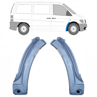 Opravný plech předního podběhu na Mercedes Vito 1996-2003 / Levá+Pravá / Sada 9787