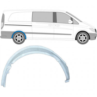 Vnitřní opravný plech zadního blatníku na Mercedes Vito 2003-2010 / Pravá 6804