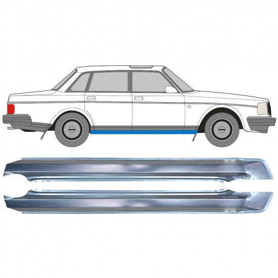 Celý oprava prahu for Volvo 240 1975-1993/ Levý / Práva / Levý / Práva 12772