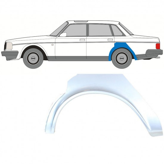 VOLVO 240 1979-1993 OPRAVA ZADNÍHO BLATNÍKU / LEVÝ