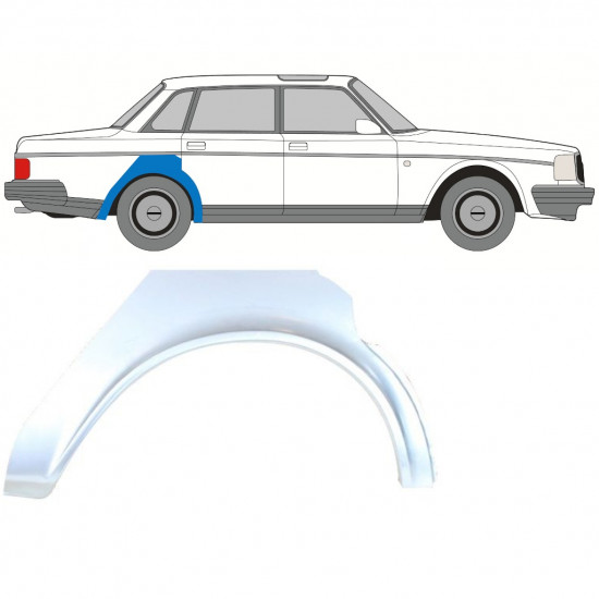 VOLVO 240 1979-1993 OPRAVA ZADNÍHO BLATNÍKU / PRÁVA