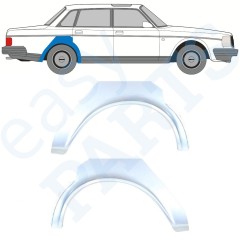 Lem zadního blatníku na Volvo 240 1975-1993 / Levá+Pravá / Sada 9898