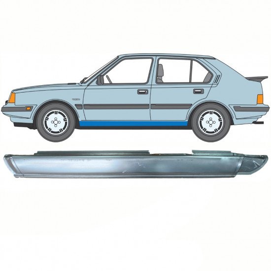 Opravný plech prahu na Volvo 340 360 1975-1991 / Levá 10767