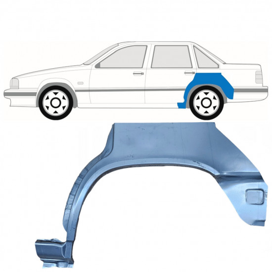 Lem zadního blatníku na Volvo 850 1991-1997 / Levá 8296