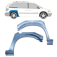 Lem zadního blatníku na Chrysler Voyager 2000-2008 / Levá+Pravá / Sada 11284