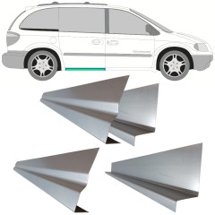 Opravný plech vnitřního + vnějšího prahu posuvných dveří na Chrysler Voyager 2000-2008 / Levá = Pravá (symetrická) / Sada 11195