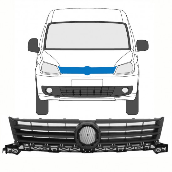 VOLKSWAGEN CADDY 2010-2015 MŘÍŽKA NÁRAZNÍK PŘEDNÍ