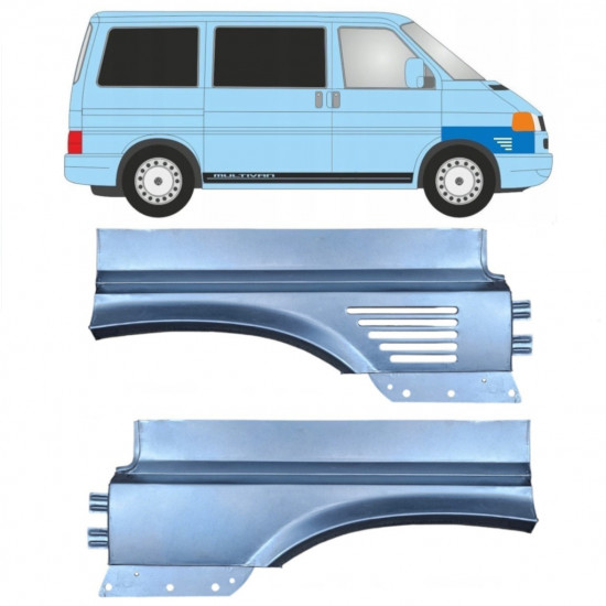 Opravný plech předního blatníku na VW Transporter T4 Caravelle 1996-2003 / Levá+Pravá / Sada 10635