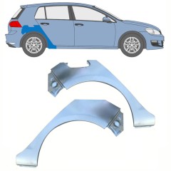 Lem zadního blatníku na Volkswagen Golf 7 2012- / Levá+Pravá / Sada 10393