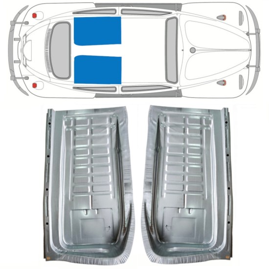 Opravný plech zadní podlahy na Volkswagen Kaefer 1949- / Levá+Pravá / Sada 10349