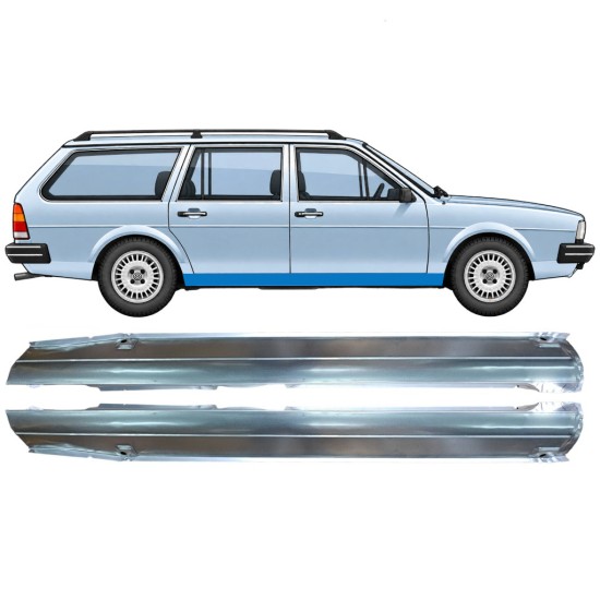 Kompletní práh na Volkswagen Passat B2 1980-1988 / Levá+Pravá / COMBI / SEDAN / HATCHBACK / Sada 9604