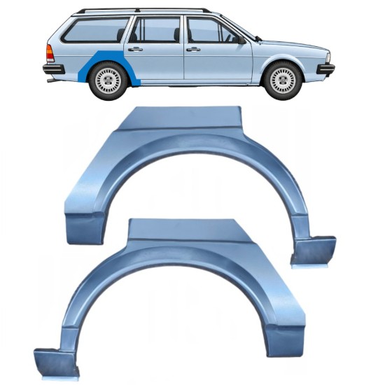 Lem zadního blatníku na Volkswagen Passat B2 1980-1988 / Levá+Pravá / COMBI / Sada 9605