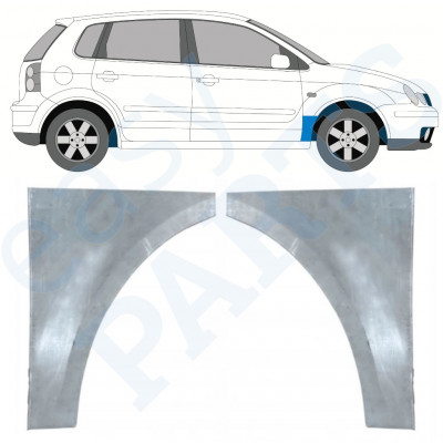 Opravný plech předního blatníku na VW Polo 2001-2009 / Levá+Pravá / Sada 9733