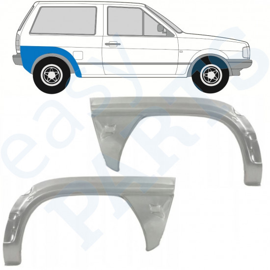 Lem zadního blatníku na VW Polo 1981-1984 / Levá+Pravá / Sada 10462