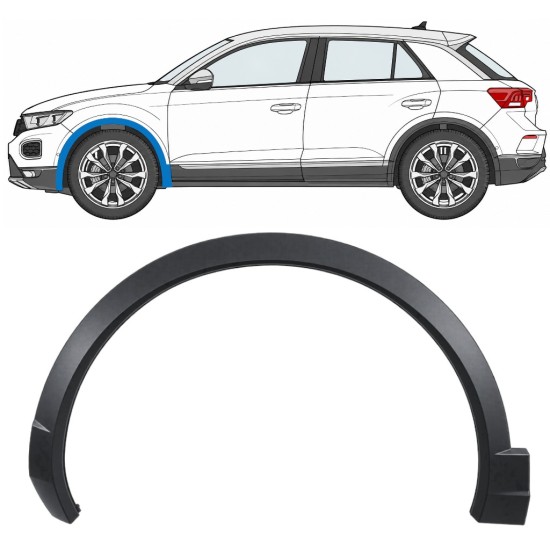 Boční lišta předního blatníku na Volkswagen T-Roc 2017- / Levá 17028