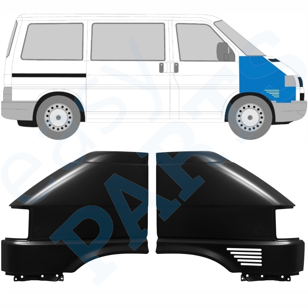 Přední Blatník Na Vw Transporter T4 1996-2003 / Levá+Pravá / Sada 10583