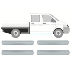 Oprava předního + zadního prahu na Volkswagen Transporter T5 2003-2015 / Levá+Pravá / Sada 9696