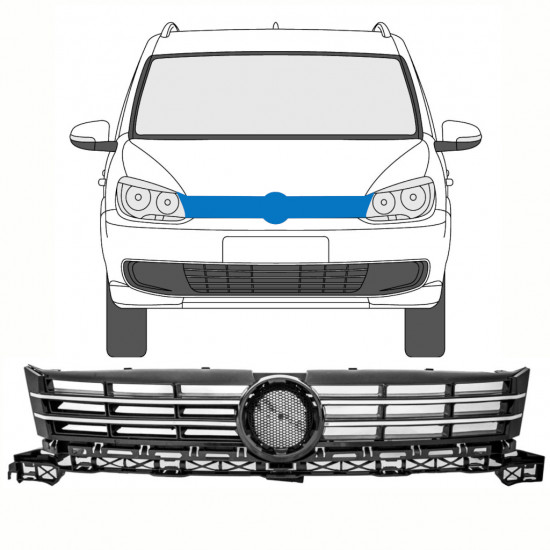 Mřížka na Volkswagen Touran 2010-2015 8417