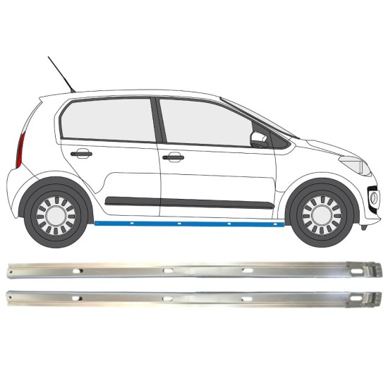 Opravný plech prahu vnitřní na Volkswagen UP! 2011- / Levá+Pravá / Sada 14859 Opravný plech prahu vnitřní na Volkswagen UP! 2011- / Levá+Pravá / Sada 14859