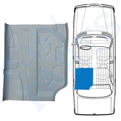 Opravný plech zadní podlahy na Mercedes W123 1975-1985 / Levá 16049