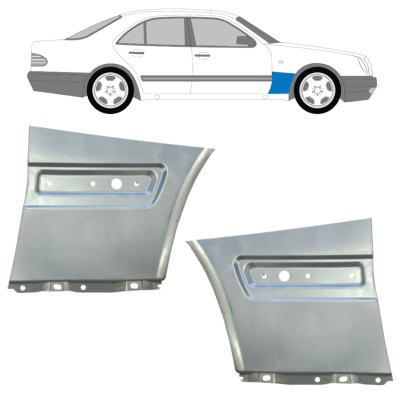 Opravný plech předního blatníku na Mercedes E-Class W210 1995-2003 / Levá+Pravá / Sada 14703