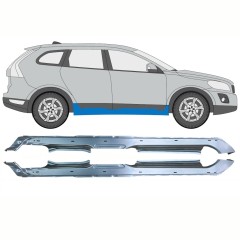 Kompletní práh na Volvo XC60 2008-2017 / Levá+Pravá / Sada 10345
