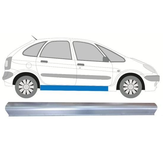 Opravný plech spodní části prahu na Citroen Xsara Picasso 1999-2012 / Pravá 16888