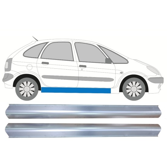 Opravný plech spodní části prahu na Citroen Xsara Picasso 1999-2012 / Levá+Pravá / Sada 16890