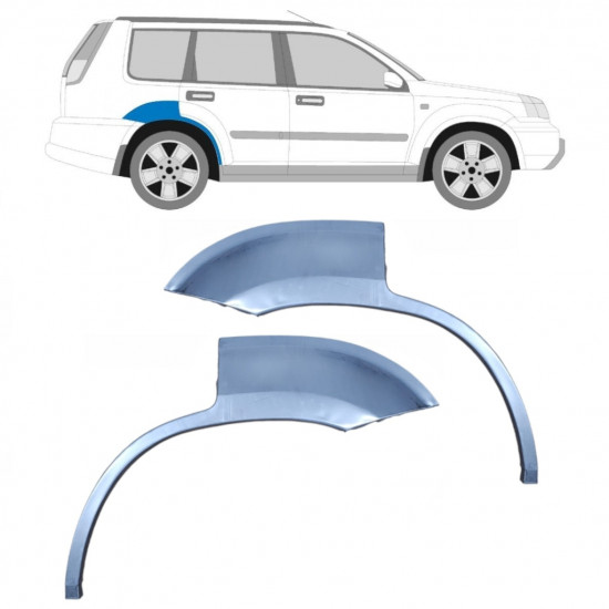 Malý opravný plech zadního blatníku na Nissan X-TRAIL 2001-2007 / Levá+Pravá / Sada 10571