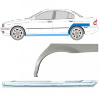 Opravný plech prahu + zadního blatníku na Jaguar X-Type 2001-2009 / Levá / Sada 12621