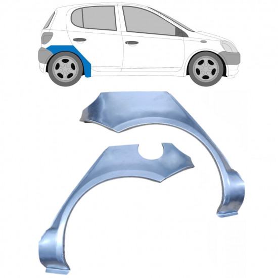 Lem zadního blatníku na Toyota Yaris 1999-2006 / Levá+Pravá / Sada 9215