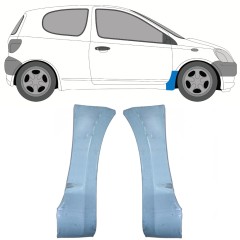 Opravný plech předního blatníku na Toyota Yaris 1999-2005 / Levá+Pravá / Sada 9736