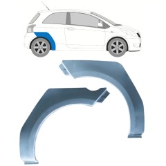 Lem zadního blatníku na Toyota Yaris 2006-2011 / Levá+Pravá / Sada 11446