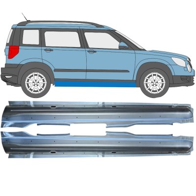 Kompletní práh na Skoda Yeti 2009- / Levá+Pravá / Sada 15977