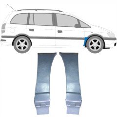 Opravný plech předního blatníku na Opel Zafira A 1999-2005 / Levá+Pravá / Sada 9404
