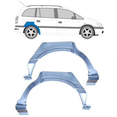 Lem zadního blatníku na Opel Zafira 1999-2005 / Levá+Pravá / Sada 9403