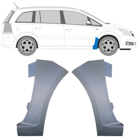 Opravný plech předního blatníku na Opel Zafira B 2005-2012 / Levá+Pravá / Sada 16852