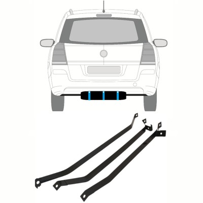 Objímky palivové nádrže na Opel Zafira B 2005-2012 16026