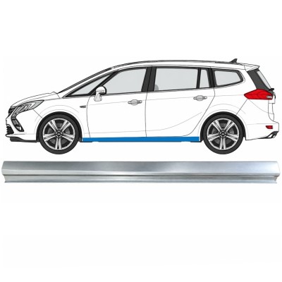 Opravný plech spodní části prahu na Opel Zafira C 2012-2019 / Levá 17040