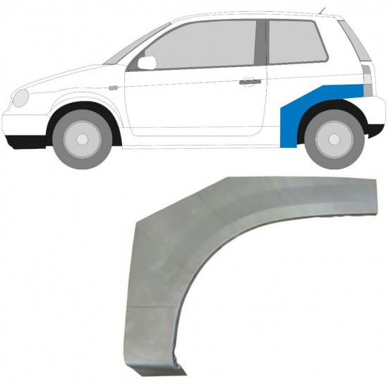 Lem zadního blatníku na VW Lupo Seat Arosa 1998-2005 / Levá 5048