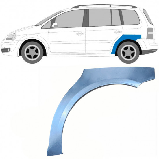 VW TOURAN 2003-2015 OPRAVA ZADNÍHO BLATNÍKU / LEVÝ